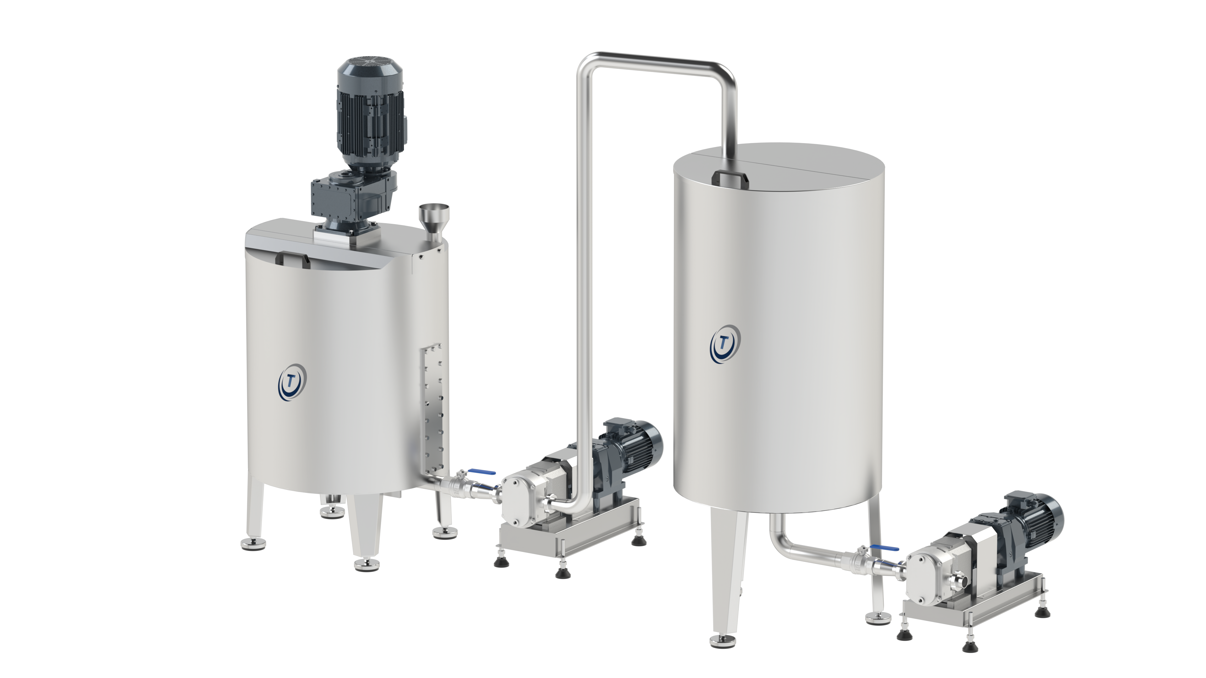 Cake Dough Mixer and Stock Tank